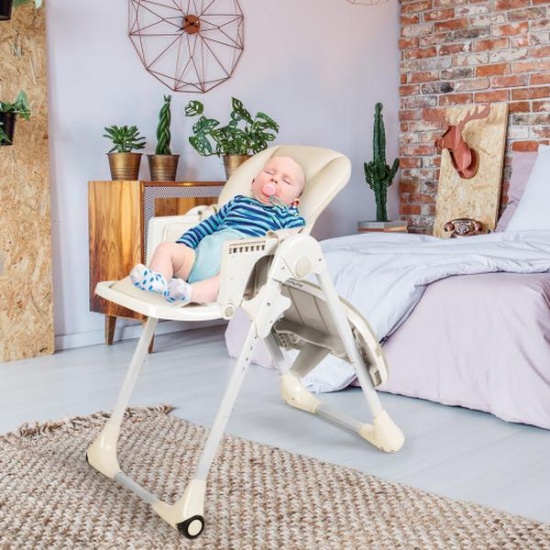 3-in-1 Convertible Baby High Chair for Toddlers, Beige