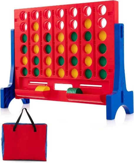 COSTWAY Giant 4 in a Row (Connect 4) Game for Indoor/Outdoor