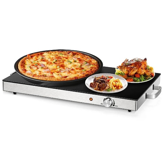 Costway 22''x 14'' Electric Warming Tray Hot Plate Dish Warmer w/ Adjustable Temperature