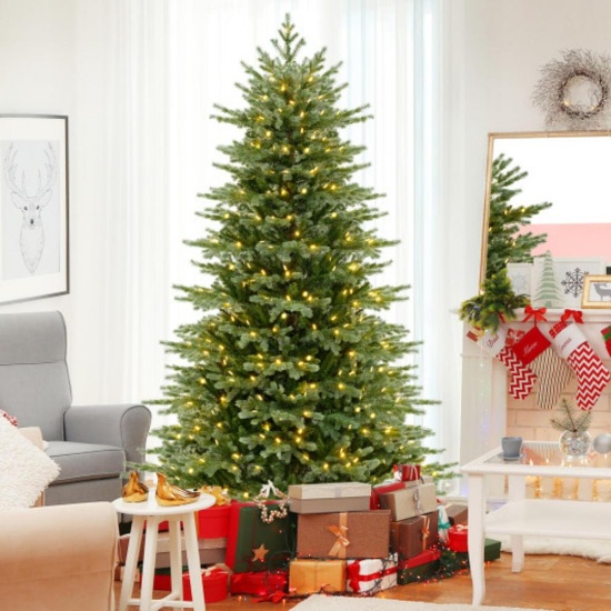 Artificial Christmas Tree with Warm White LED Lights