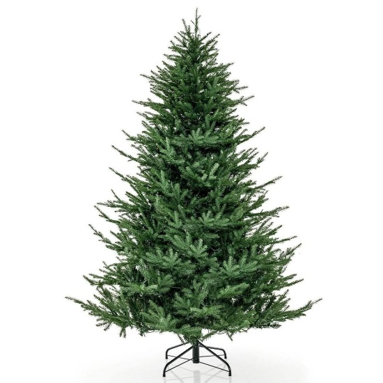 7ft Pre-Lit Christmas Tree: 1130 Branch Tips & 380 LED Lights