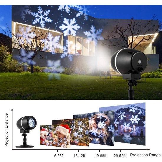 Costway Christmas Rotating Snowfall Projection Lights