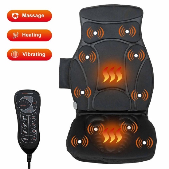 Costway Vibration Massage Seat Cushion w/ 10 Vibration Motors