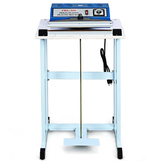 Costway 110V 12" Foot Pedal Impulse Sealer Machine with Cutter