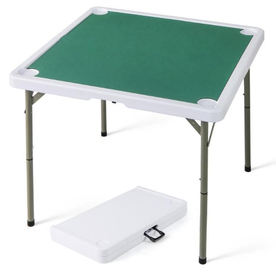 Square Folding Game Table w/ Green Mat