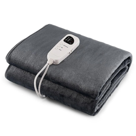 Costway 30" x 71" Heated Mattress Pad Twin - Gray