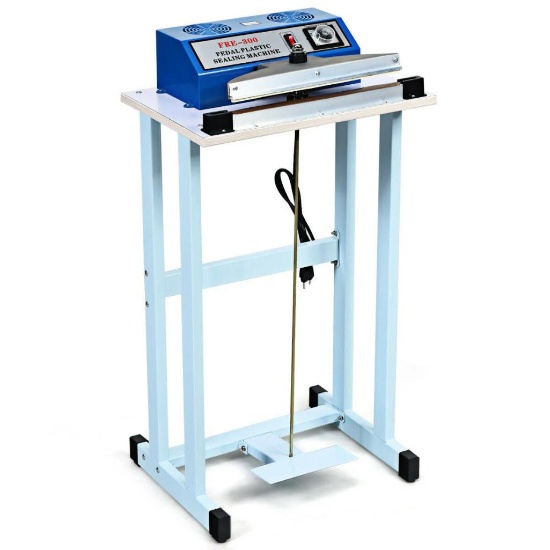 Costway 110V 12" Foot Pedal Impulse Sealer Machine with Cutter