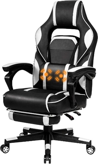 CHEFJOY Ergonomic Gaming Chair, White