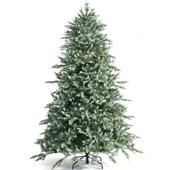 Costway 8ft Hinged Artificial Christmas Spruce Tree