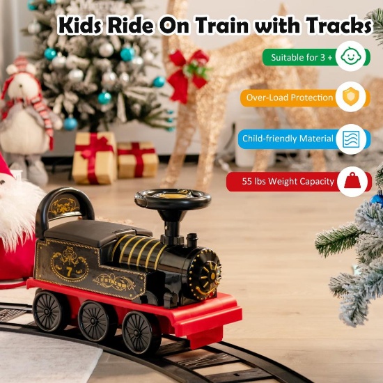 6V Electric Kids Ride On Train Motorized Train Toy - Open Box