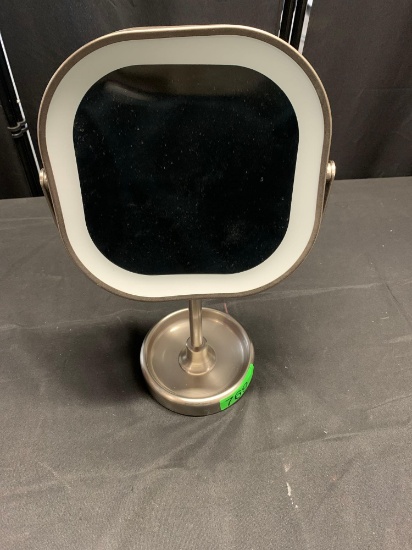 Square Stand Up Vanity Mirror with LED Light