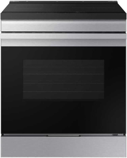 Samsung 6.3 Cu. Ft. Induction Slide In Range Convection Self Clean Air Fry: Stainless