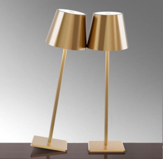 Mikasa Set Of 2 Touch Control Rechargeable LED Lamps - Gold