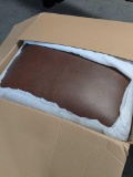 Brown Leather Ottoman Piece Sectional