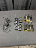 Bag of Motorola Walkie Talkies with Chargers