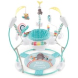 Baby Activity Center Height Adjustable Baby Bouncing Saucer with Interactive Toys - blue