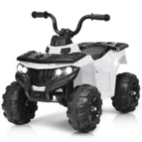 Electric 6V ATV Quad for Kids with Lights - white - Open Box