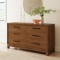 Wrightia 6 - Drawer Dresser - 33.5'' H X 60'' W X 18'' D - Honey Maple