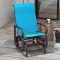 Gliding Lounger Chair, Single Rocker with Lightweight Metal & Mesh Construction, Blue
