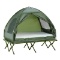 2 Person Foldable Camping Cot with Tent - Dark Green
