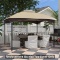 9.8' x 12' 2-Tier Gazebo Canopy Replacement for 84C-210 Series - Beige