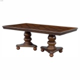 Homelegance Lordsburg Double Pedestal Dining Table in Dark Brown PARTIAL