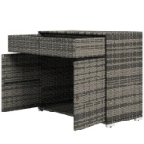 Outdoor Storage Cabinet, Waterproof for Indoor, Outdoor Swimming Pool - Gray