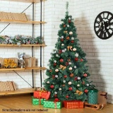 Costway 2.1m Artificial Christmas Tree Xmas Pine Tree with Solid Metal Legs