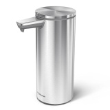 Simplehuman 9 Oz. Touch-Free Rechargeable Sensor Liquid Soap Pump Dispenser, Brushed Stainless Steel