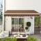 13' x 8' Retractable Awning - Coffee Brown