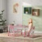5 Pieces Kids Table and Chairs - white and pink