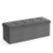 Folding Ottoman, Storage Bench With Lid, 31.7 Gal Capacity - Grey