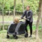 Foldable Dog Stroller with Storage Pocket for Medium Size Dogs - Grey
