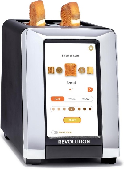 Revolution R180B High-Speed Touchscreen Toaster, 2-Slice Smart Toaster w/ InstaGLO Technology