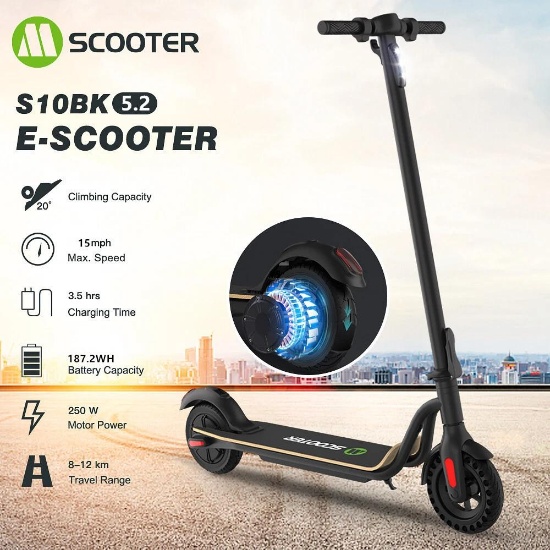 Electric Scooter Ride on for Kids, 10 mph Max Speed - Black