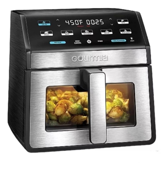 Gourmia Digital Air Fryer, 7.5 Liter with Window and Light
