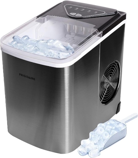 Frigidaire Counter Top Maker, Produces 26 pounds Ice per Day, Stainless Steel