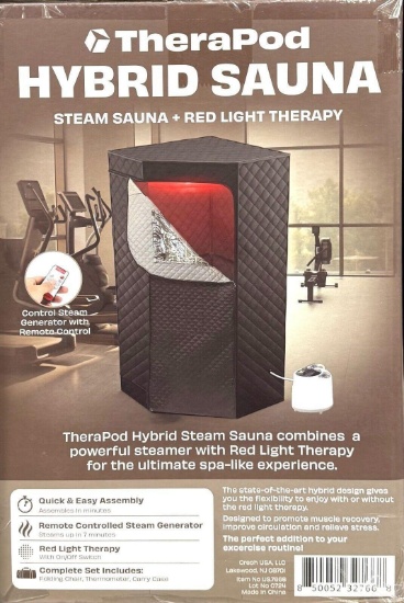 Therapod Portable Steam Sauna With Red Light Therapy