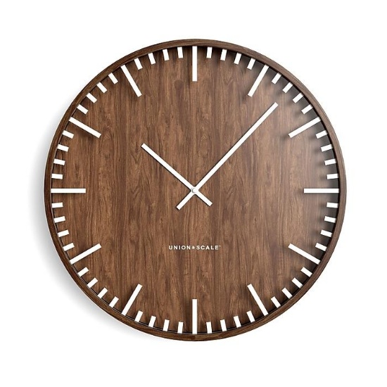 Wooden Wall Clock, Wood, 16"