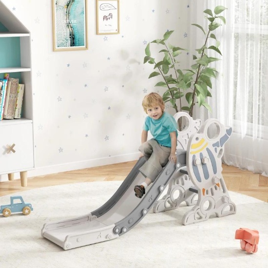 Kids Indoor Slide for Toddlers & Children Boys & Girls - Gray