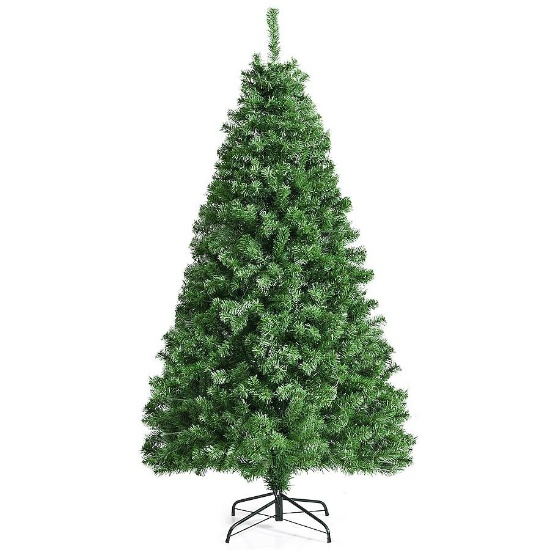 Costway 6-ft Pre-lit Artificial Christmas Tree with Multicolor LEDs