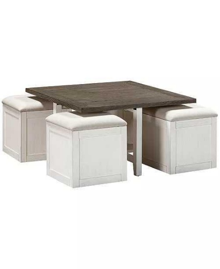 Aspenhome Square Cocktail Nesting Table (white)