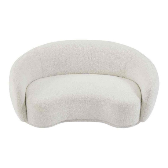 Hyde Boucle Fabric Sofa in Cream