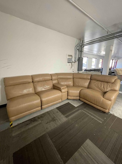 Daventry Reclining Leather Sectional Sofa