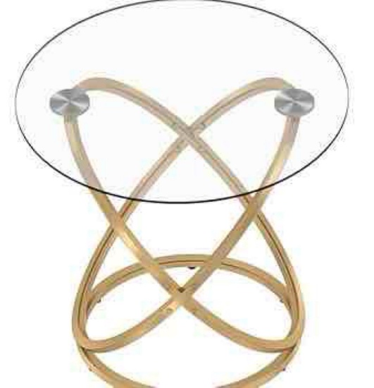 OIOG Gold Glass End Table