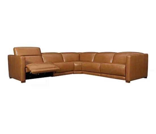 Violino Bobby 5 Piece Motion Reclining Leather Sectional