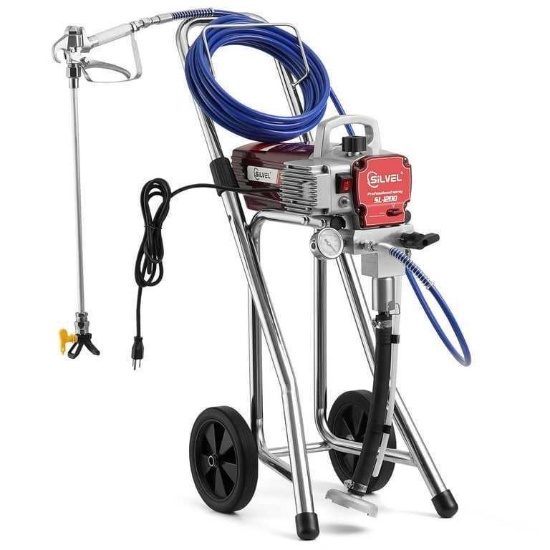SILVEL 1200W Handheld Airless Paint Sprayer, High Efficiency Electric Machine, 3300 psi with