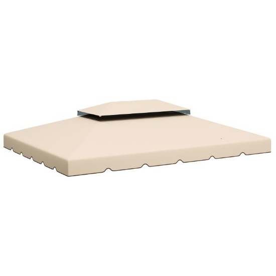 Outsunny Model 84C-101 or 84C-144 13.1' x 9.8' Gazebo Replacement Canopy (TOP ONLY) - White