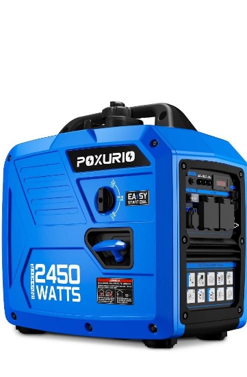 2450 Watt Inverter Generator, Gas Powered Generator Super Quiet, 6L Large Fuel Tank for RV, Camping