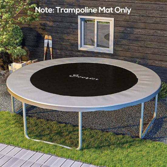 Soozier Trampoline Replacement Mat, Fits 14' Trampolines w/ 80 V-Hooks & 5.5" Springs